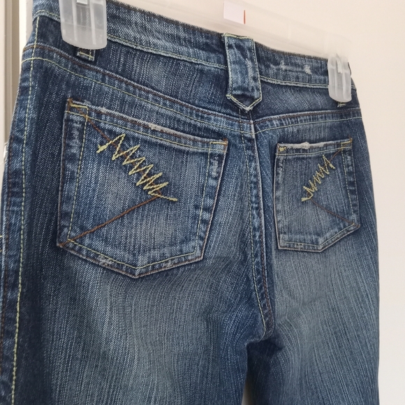 Women's Blue Jeans With Rhinestones - Picture 8 of 10